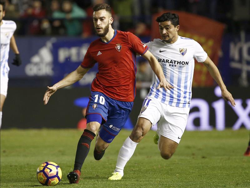 Osasuna y Málaga no encuentran salida a sus crisis y empatan a un tanto