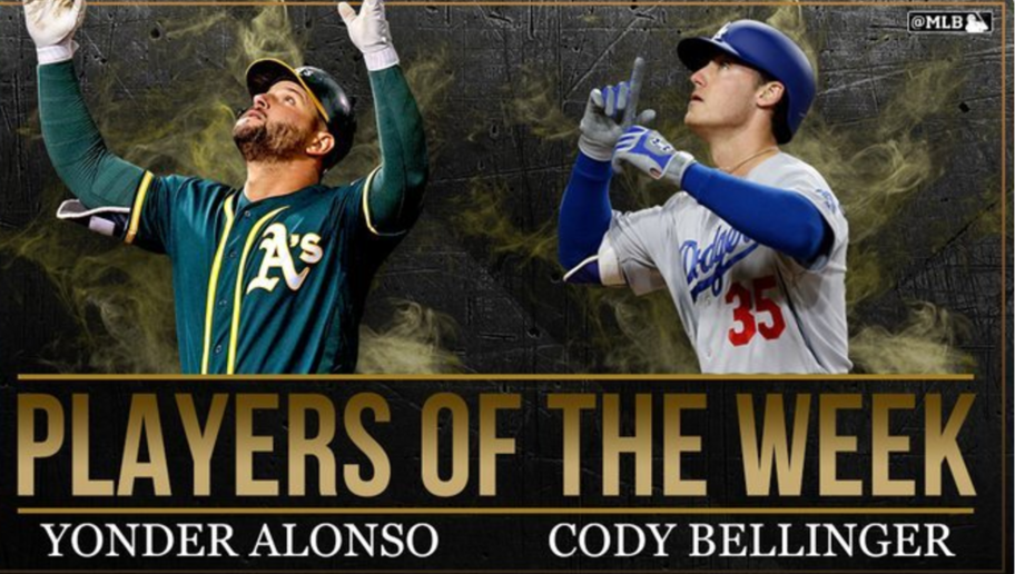 Yonder Alonso y Cody Bellinger son los jugadores de la semana en MLB