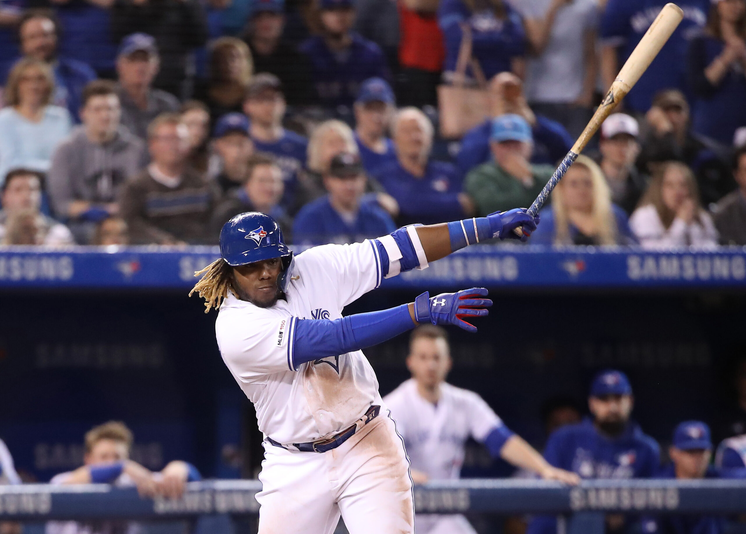 Vladimir Guerrero Jr. debutó en Grandes Ligas con un doble