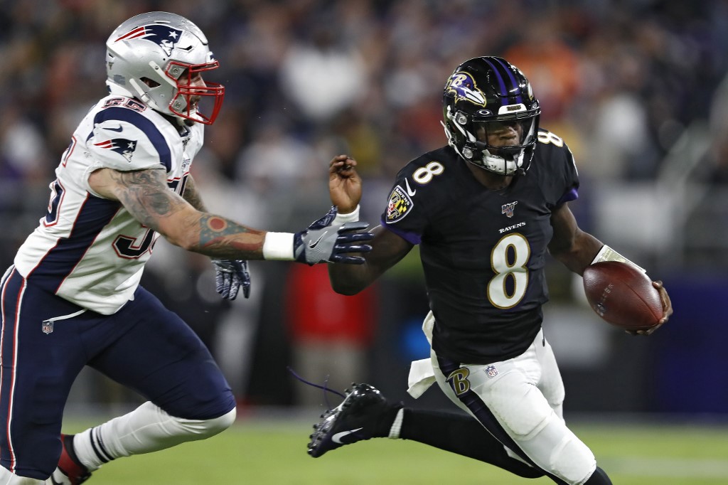 Lamar Jackson y los Ravens acabaron con el invicto de los Patriots