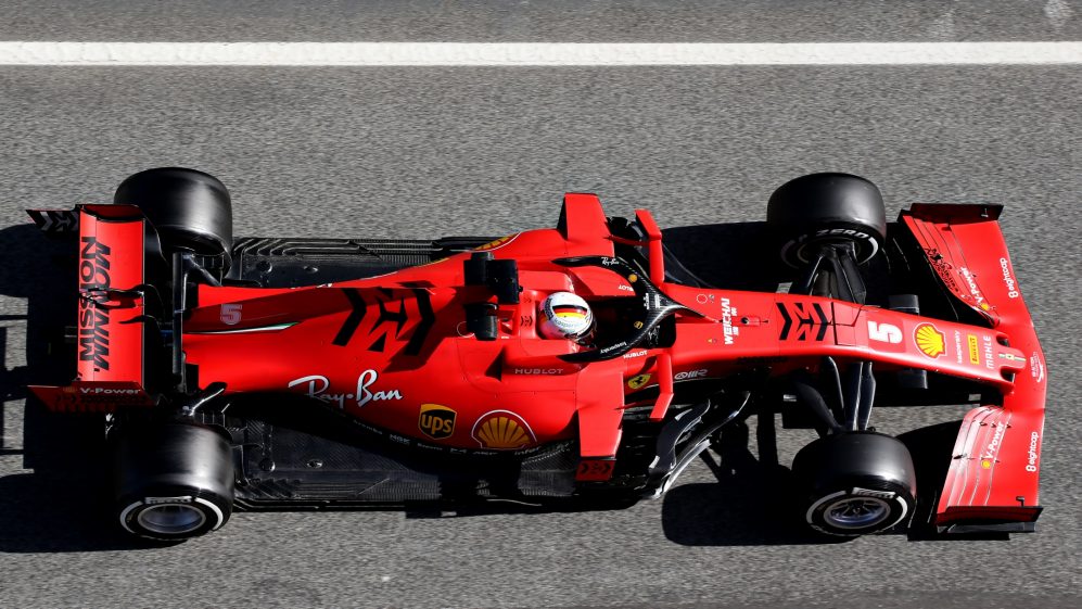 Vista cenital del SF1000 de Sebastian Vettel.