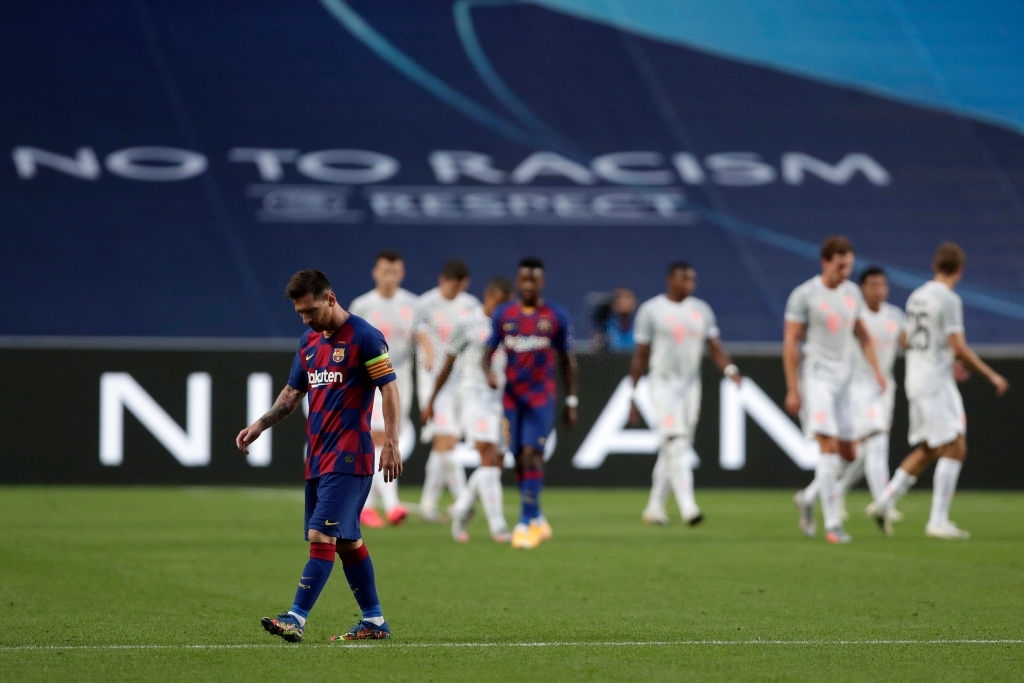 Leo Messi en la derrota del Barcelona ante Bayern