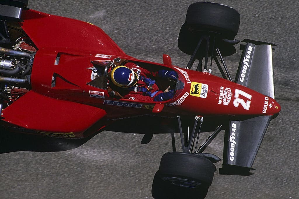 Alboreto avanzó hasta terminar en la segunda posición en un gran premio que tuvo 18 abandonos.