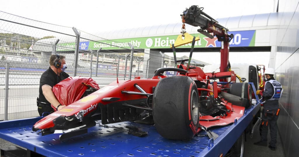 El alemán perdió el control de su Ferrari en el primer sector, cuando faltaban poco más de dos minutos.