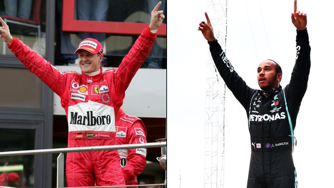 Michael Schumacher y Lewis Hamilton