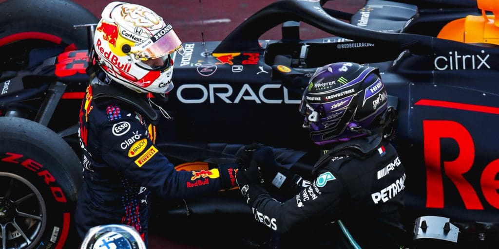 Max Verstappen y Lewis Hamilton - Pole Position España 2021