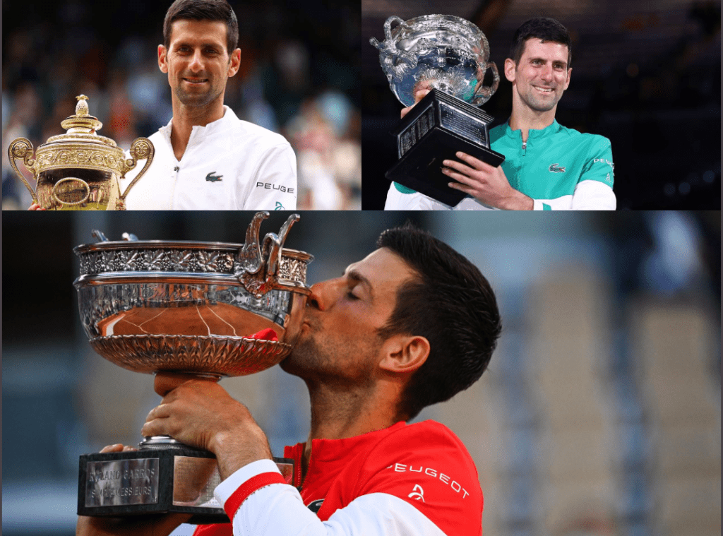 Novak Djokovic, el mejor tenista de la ATP en el 2021.