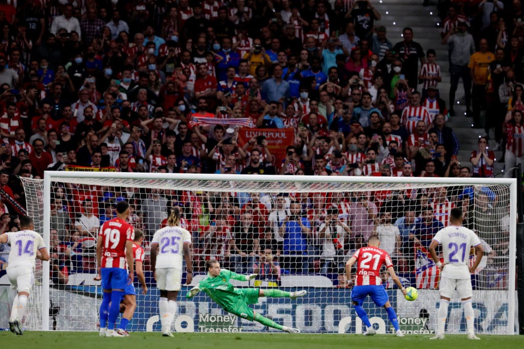 El momento del gol de Carrasco ante Lunin