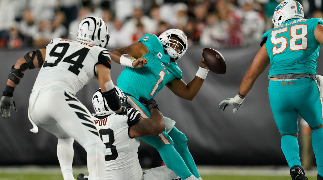 Sin Tua Tagovailoa por conmoción, Dolphins perdió el invicto contra los Bengals