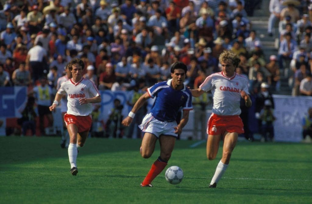 Canadá ante Francia en el Mundial de México 1986