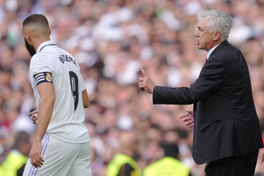 Carlo Ancelotti y Karim Benzema