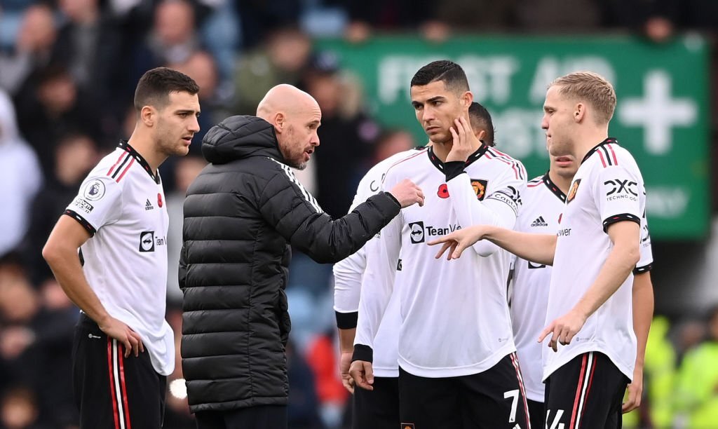 Erik Ten Hag y Cristiano Ronaldo