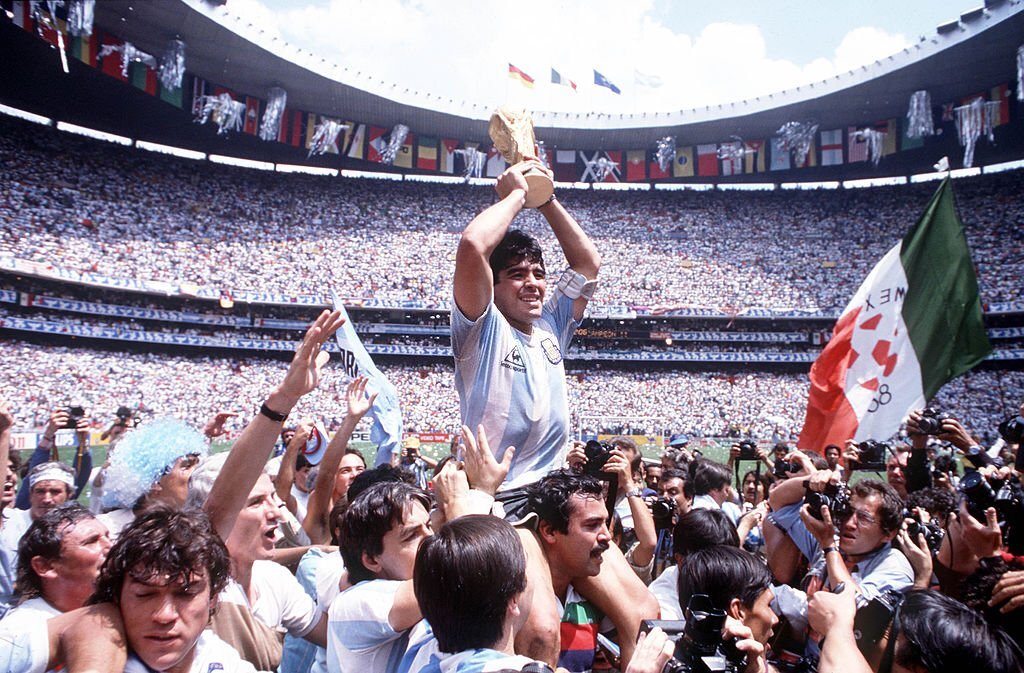 Diego Maradona, capitán de Argentina en México 1986