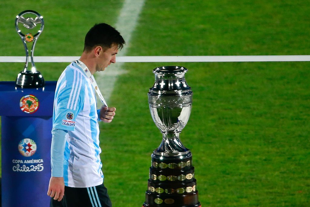 Leo Messi tras la caída ante Chile en la Copa América 2015