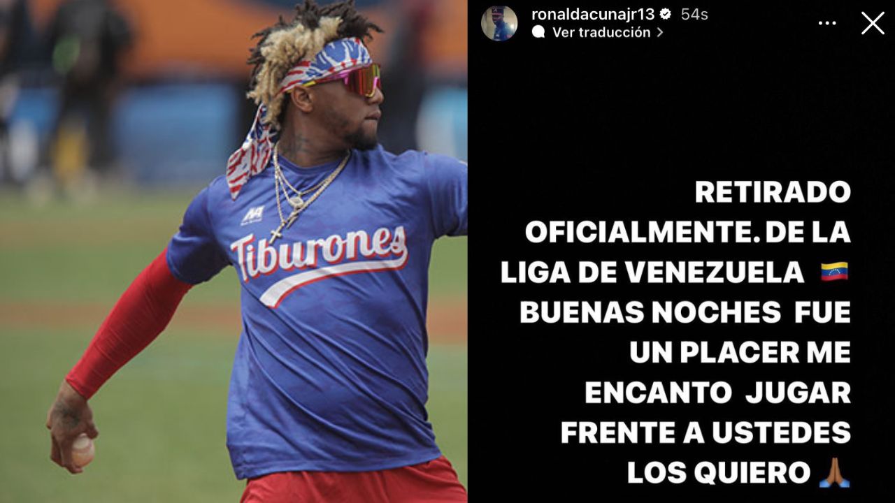 Ronald Acuña Jr. se retira de la LVBP