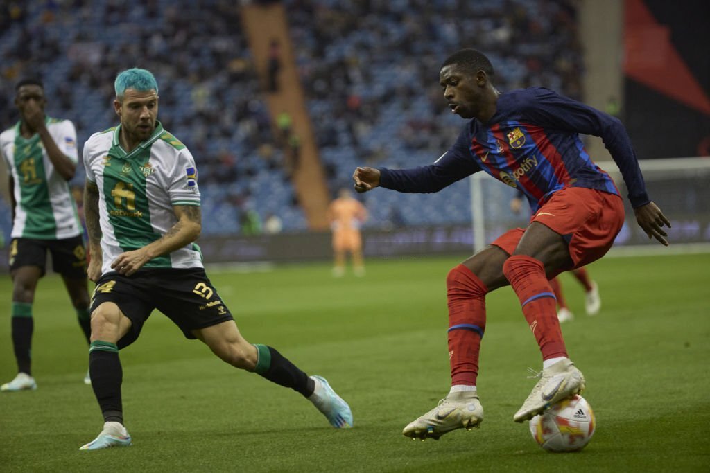 Ousmane Dembélé destacó en la semifinal de la Supercopa de España