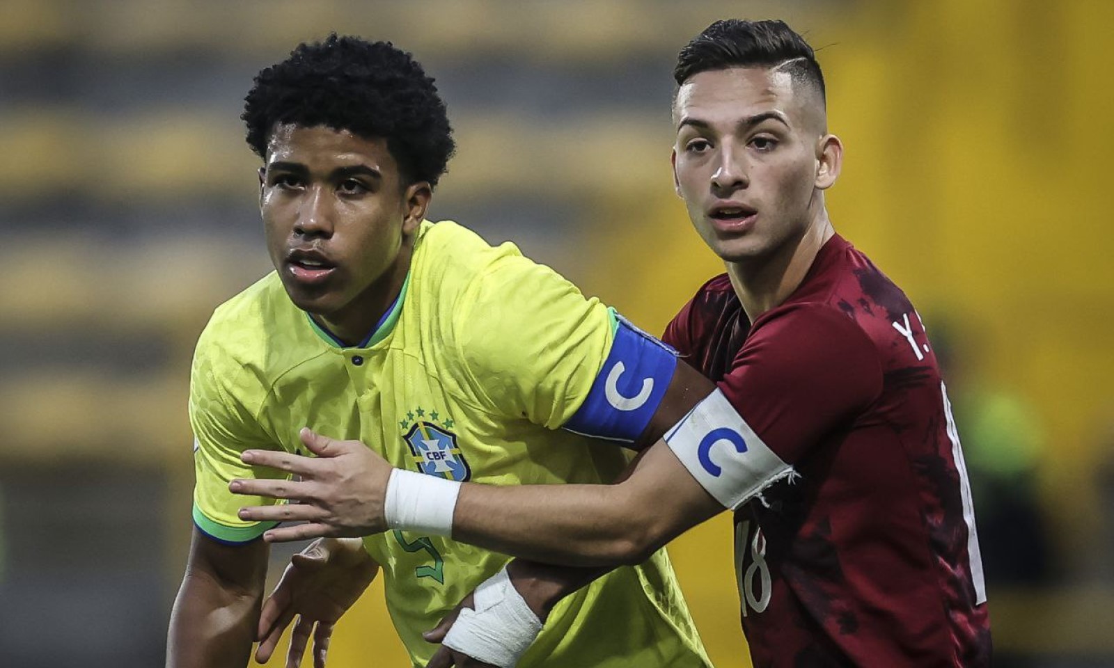 Andrey y Yerson Ronaldo Chacón, capitanes de Brasil y Venezuela.