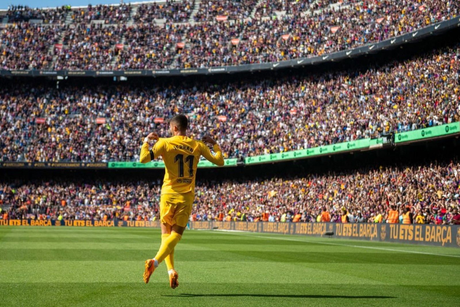 Ferran Torres, autor del gol del triunfo de Barcelona sobre Atlético de Madrid.