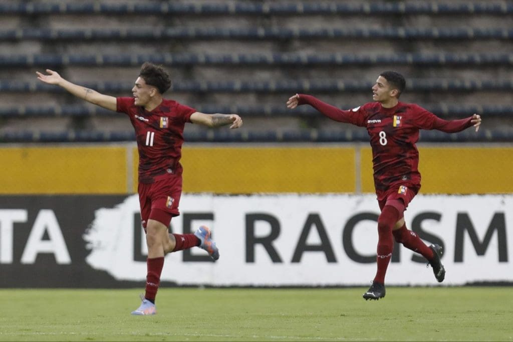 Juan Arango Jr. anotó el gol del descuento de Venezuela ante Brasil. Foto: Conmebol