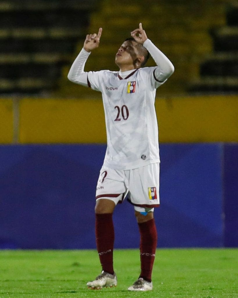 Enmanuel Meléndez, autor del 2-0 para la Vinotinto ante Chile. Foto: Conmebol.