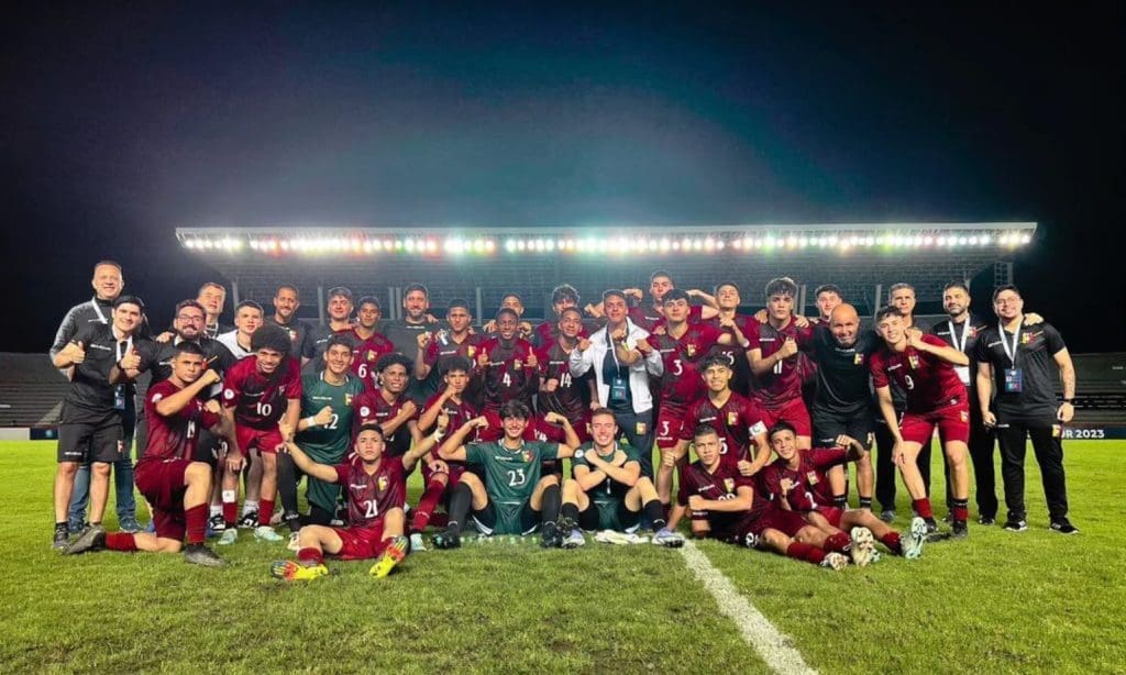 Venezuela logró cinco puntos en la fase de grupos del Sudamericano sub 17. Foto: Conmebol.