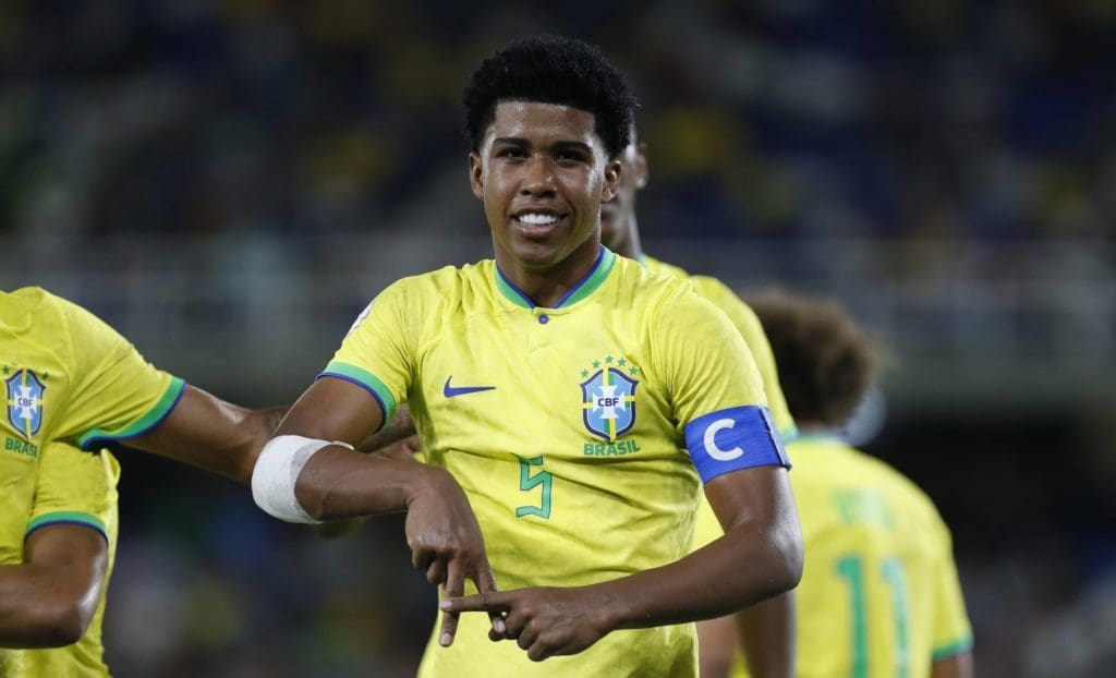 Andrey Santos, capitán de Brasil en el Mundial sub 20