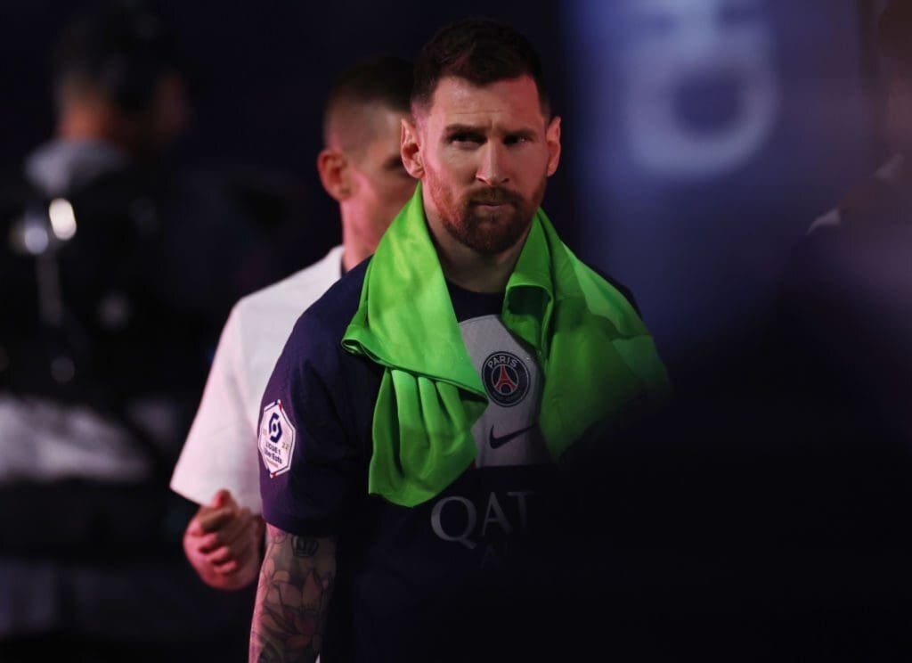 Leo Messi luego de su último compromiso con PSG.