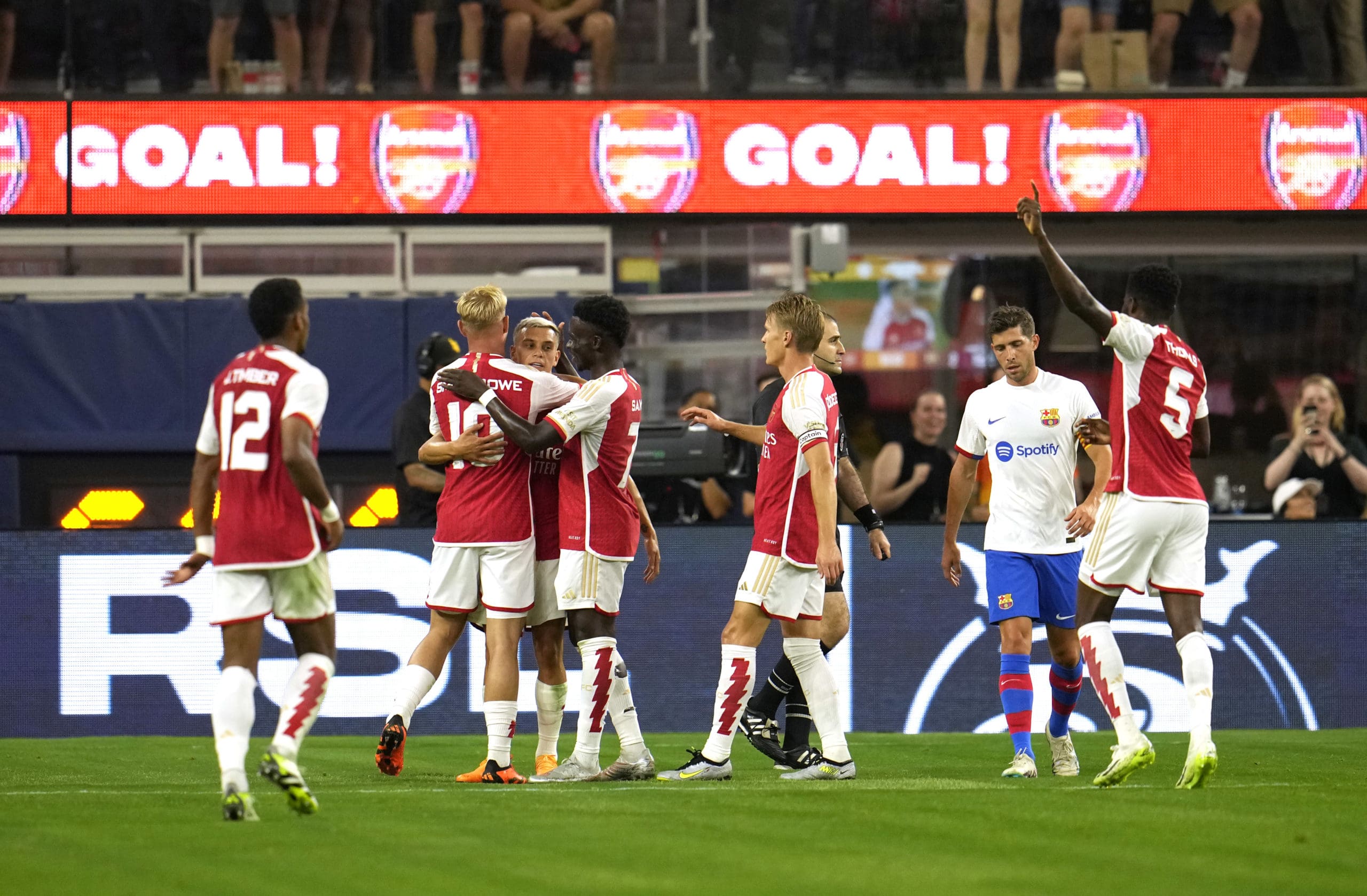 Soccer Champions Tour 2023: El Arsenal aplastó al FC Barcelona en el SoFi Stadium