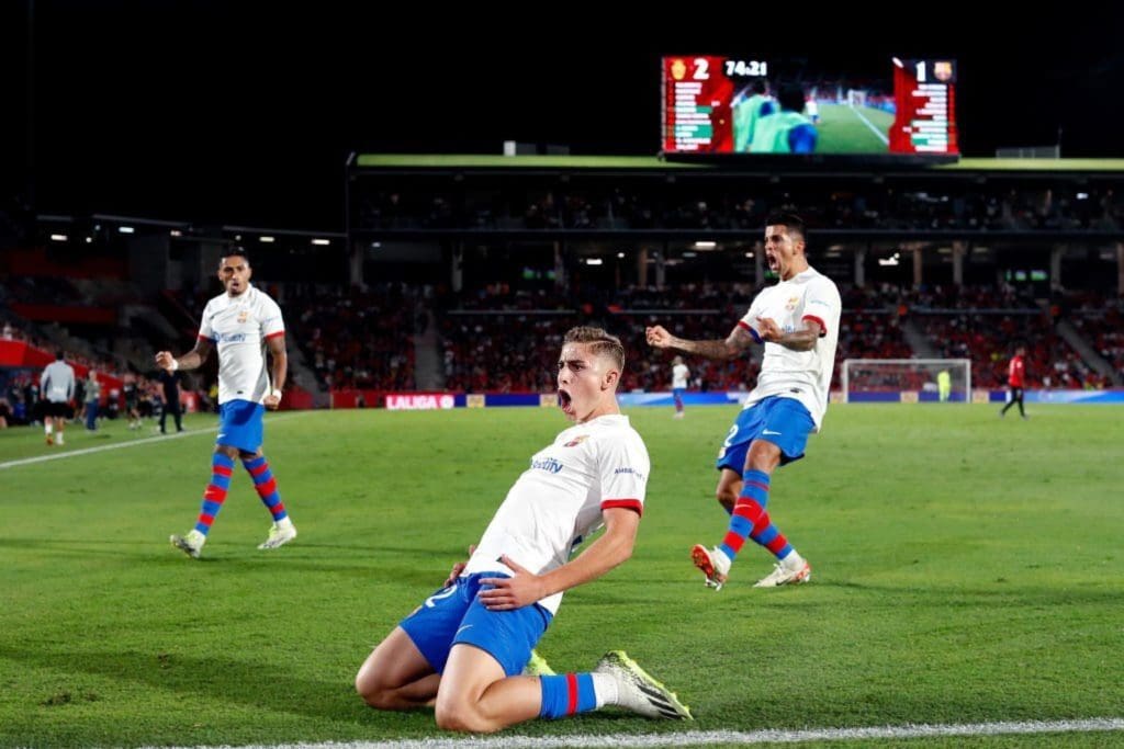 Fermín López anotó el gol del empate del Barcelona ante Mallorca.