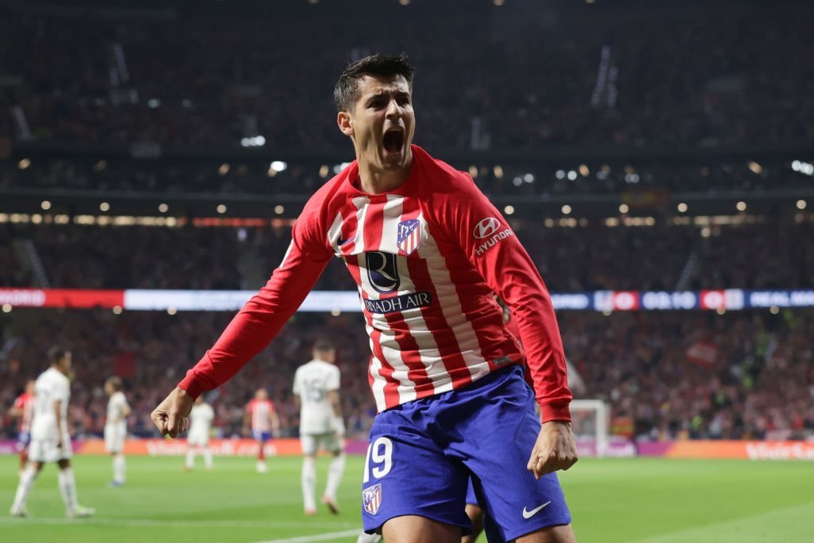 Álvaro Morata marcó doblete en el triunfo del Atlético de Madrid.