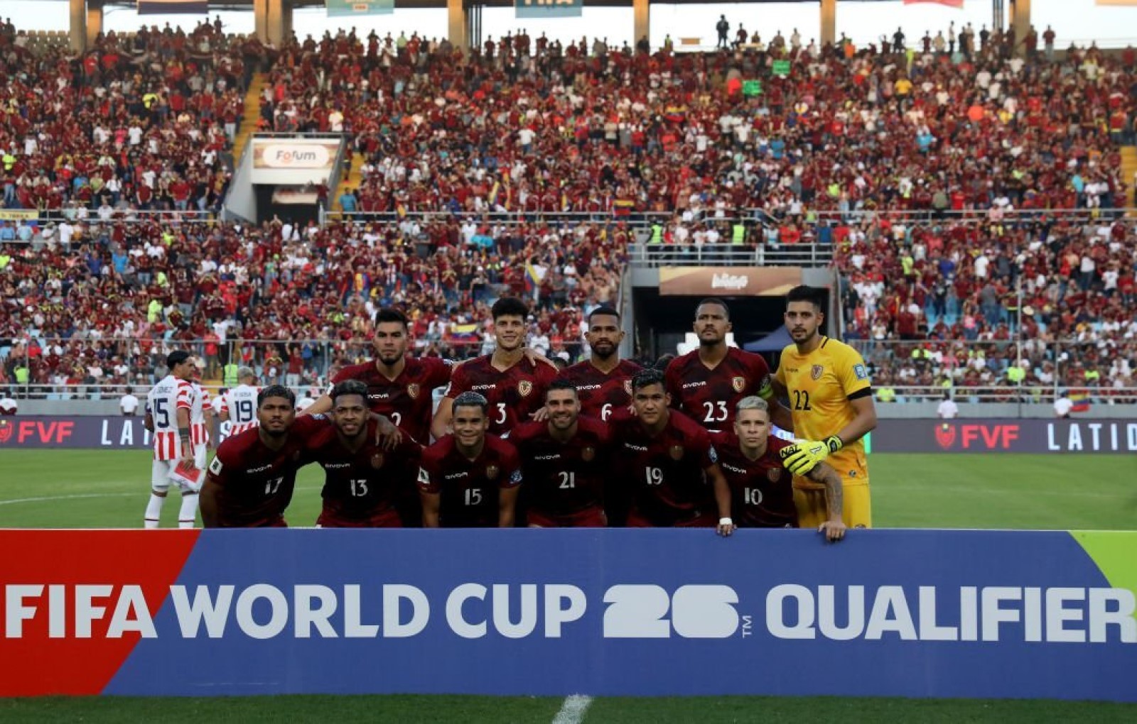 La Vinotinto antes del duelo contra Paraguay.