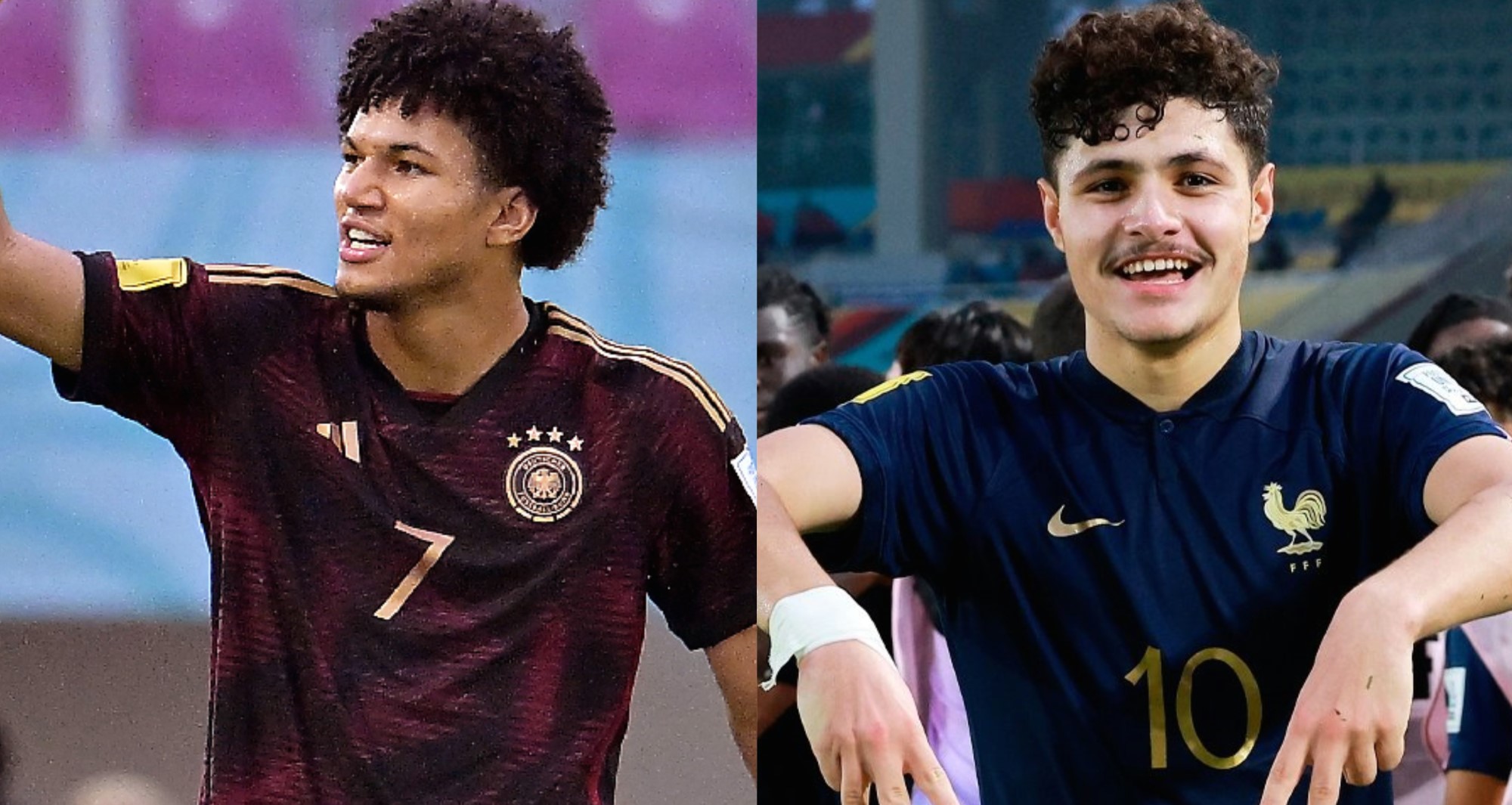 Brunner y Bouneb, figuras de Alemania y Francia en el Mundial sub 17.