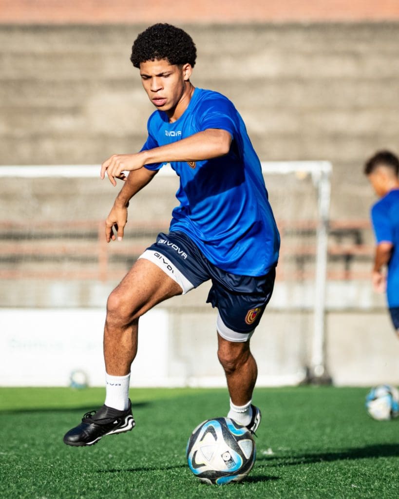 David Martínez, figura de la sub 17 de Venezuela. Foto: FVF.