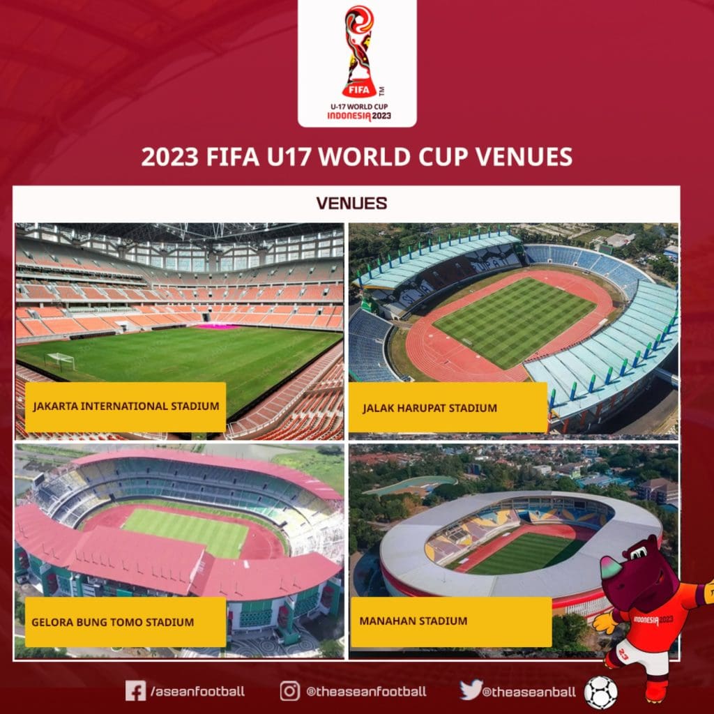 Estadios del Mundial sub 17 Indonesia 2023. 