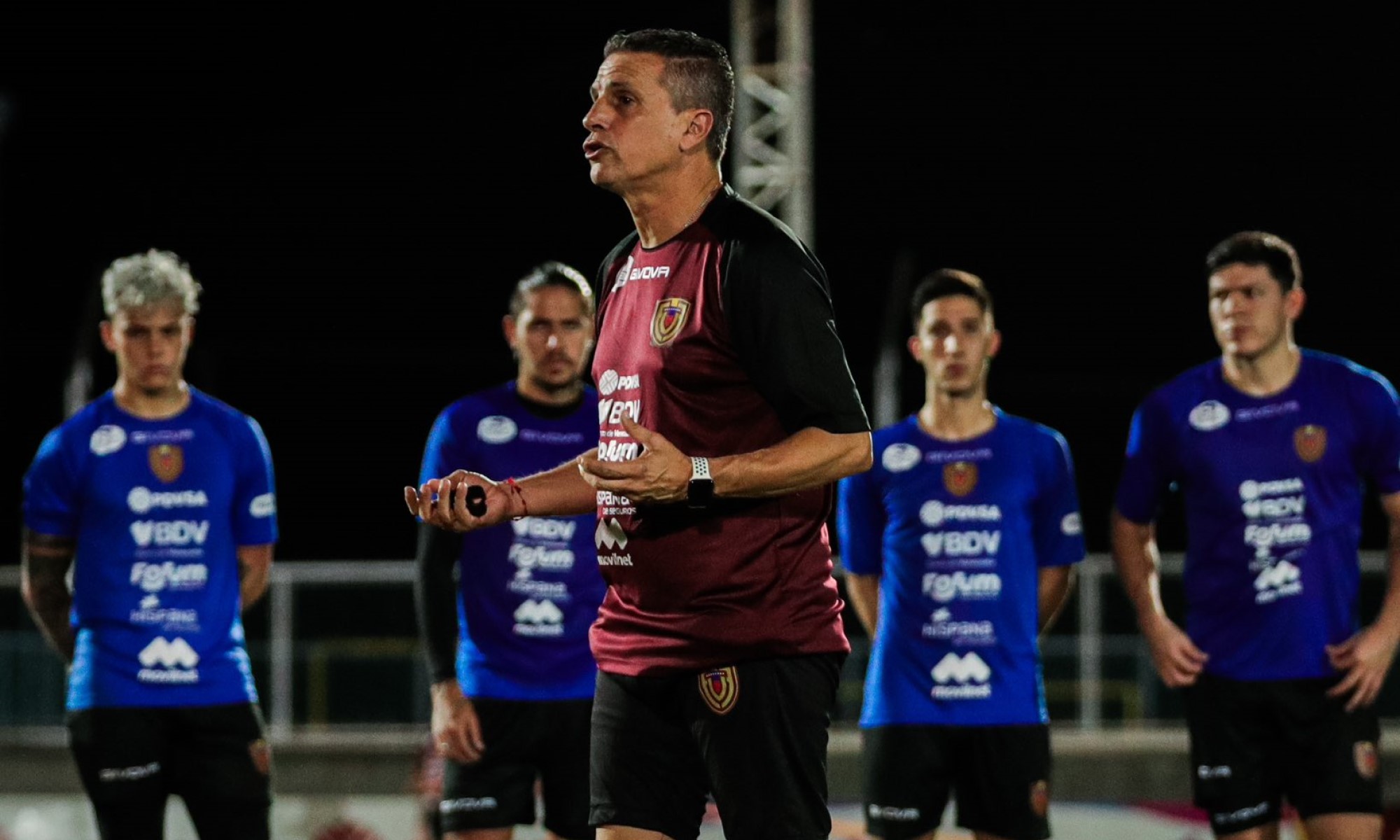 Ricardo Valiño, seleccionador de la sub 23 de Venezuela en el Preolímpico. Foto: FVF.