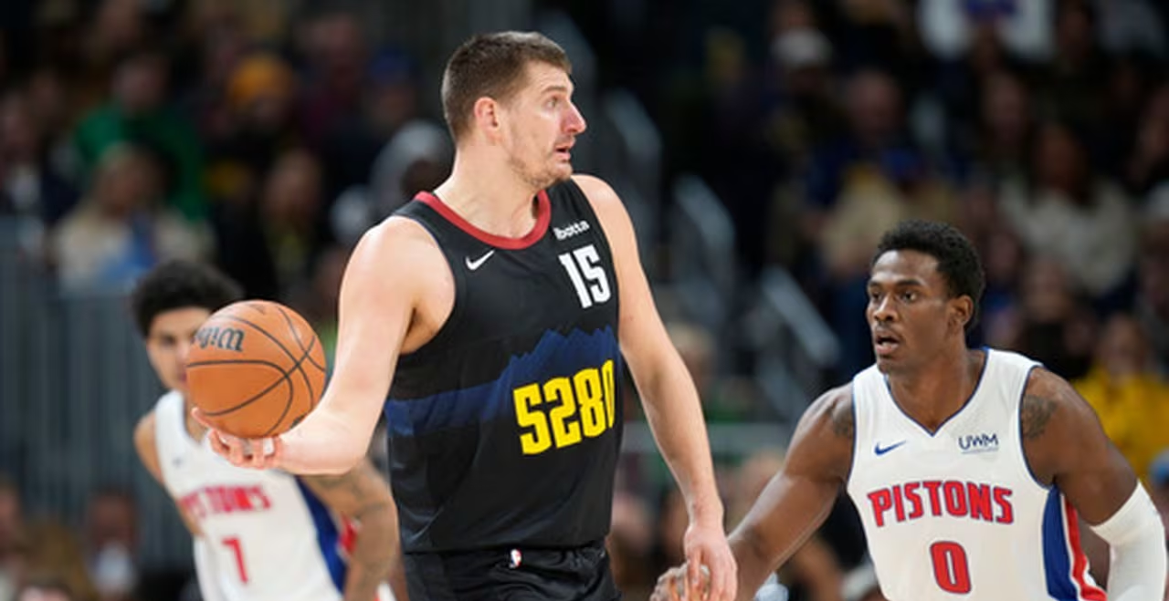 Nikola Jokic en modo pasador le da la victoria a los Nuggets sobre los Pistons