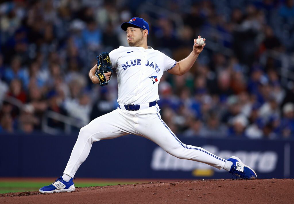 Kikuchi durante su apertura con los Blue Jays contra los Yankees.