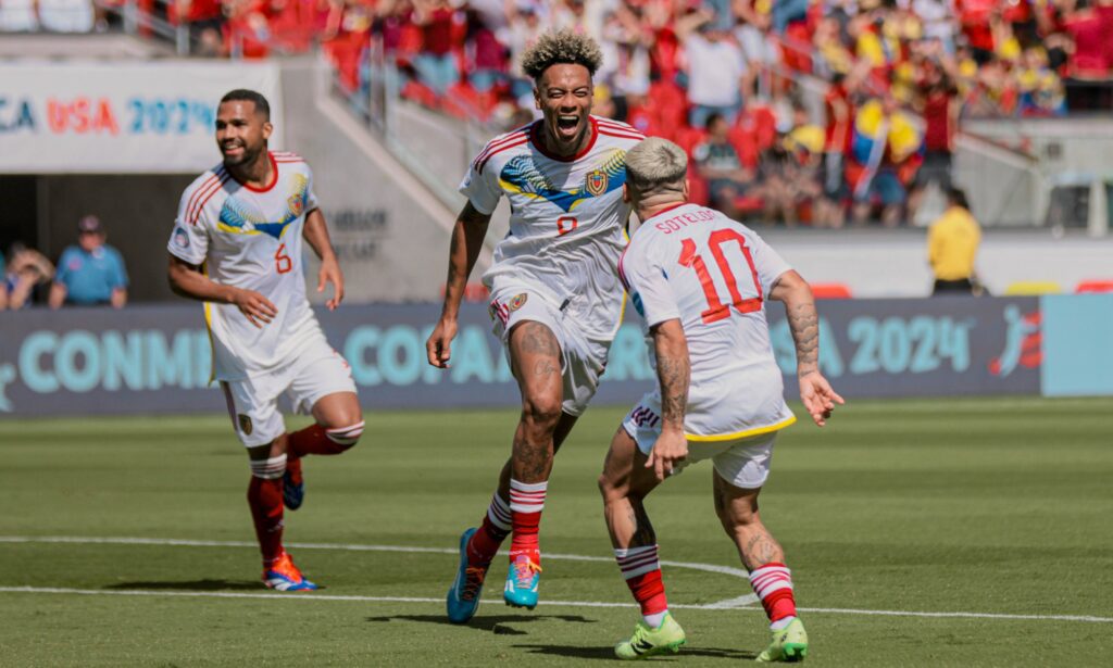 Jhonder Cádiz anotó uno de los goles de Venezuela ante Ecuador. Foto: FVF.