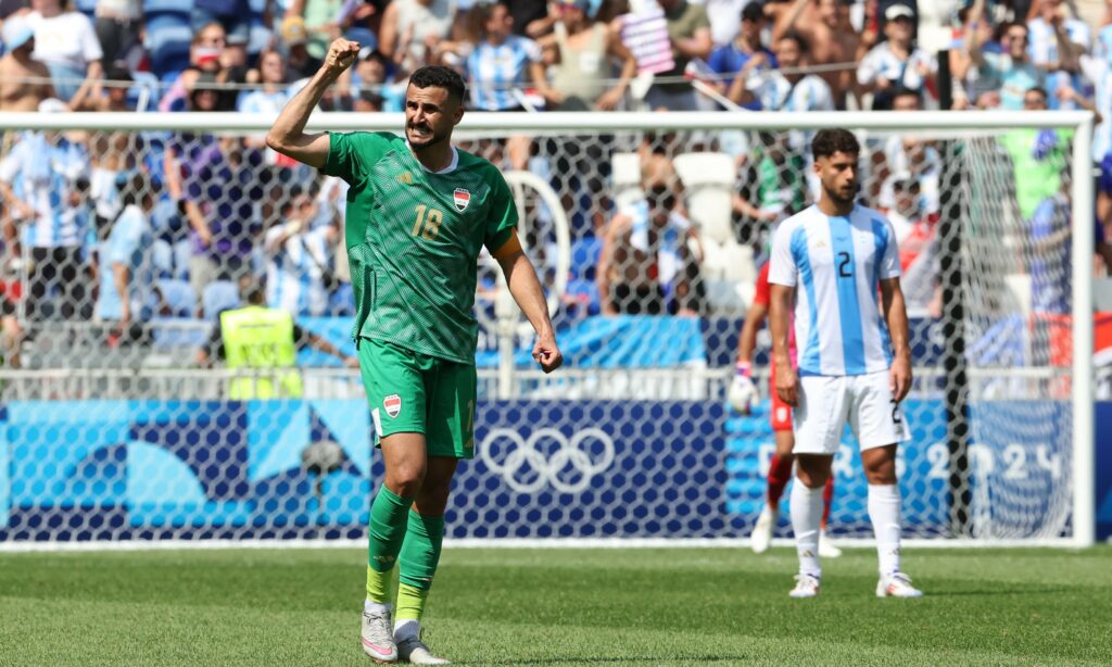 Hussein anotó el gol de Irak ante Argentina.