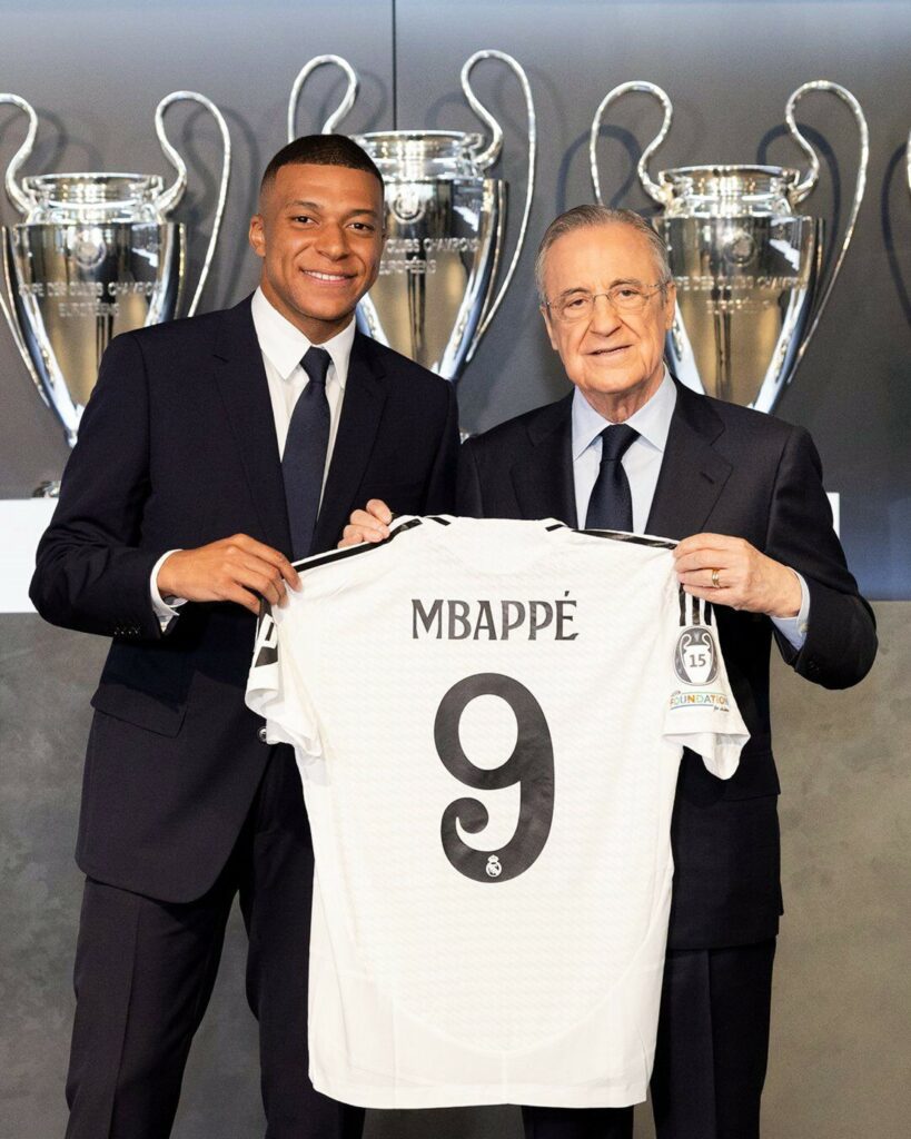 Kylian Mbappé y Florentino Pérez.