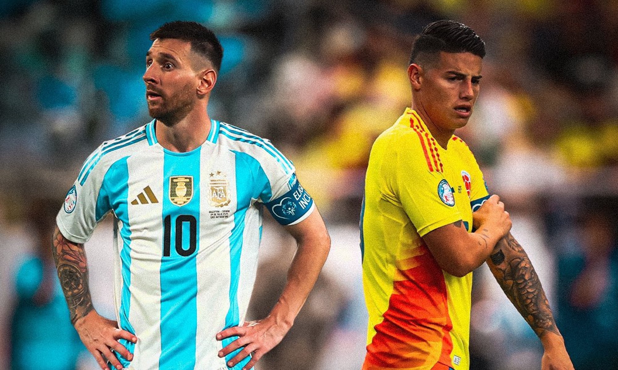 La Argentina de Lionel Messi contra la Colombia de James Rodríguez, final de Copa América 2024.