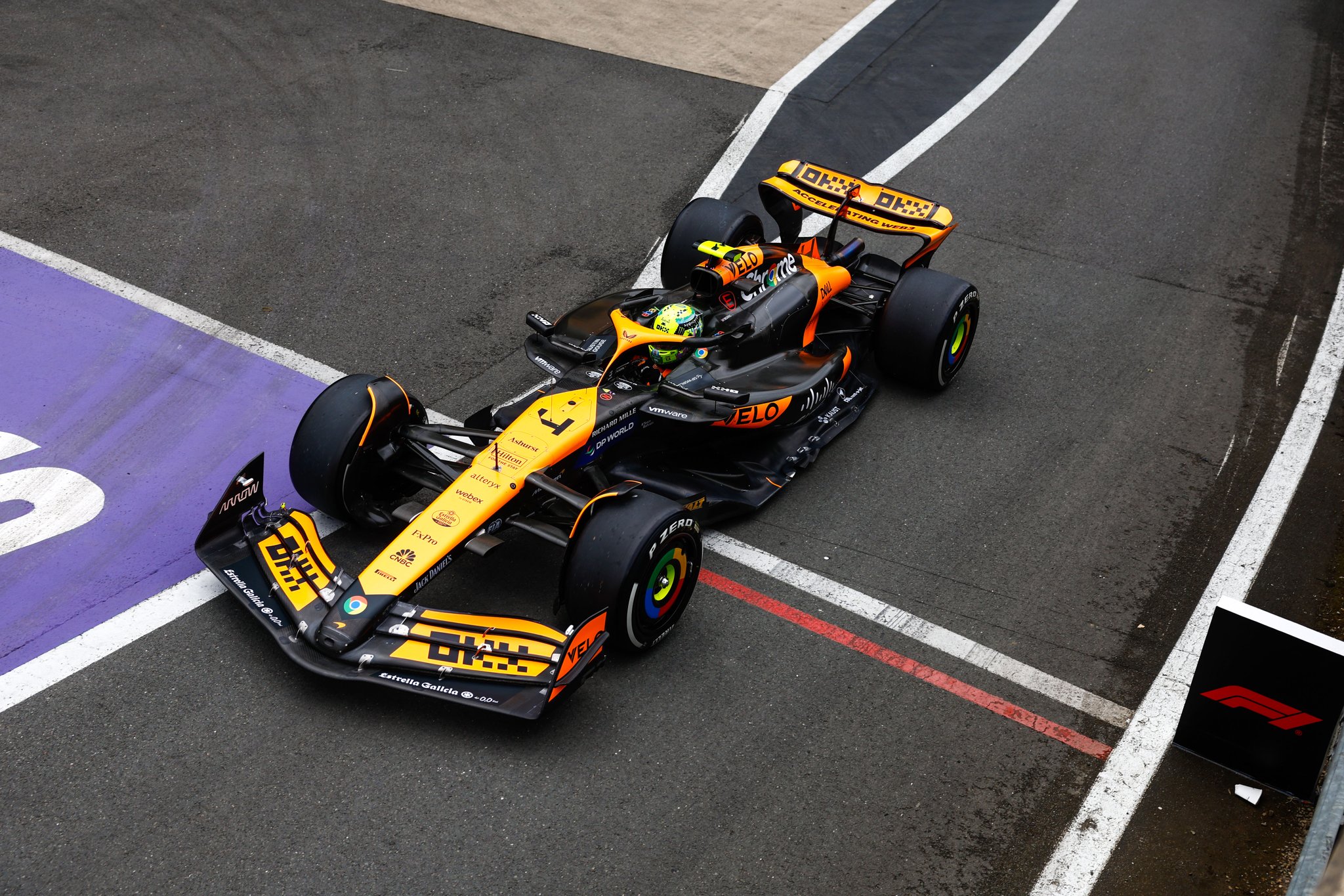 Norris lideró la FP1 de Silverstone en el debut de Franco Colapinto