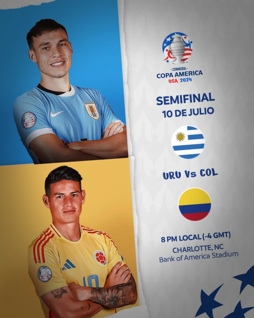 Uruguay vs Colombia, semis de Copa América